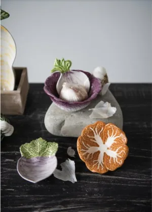 Cabbage Shaped Stoneware - Set of Two