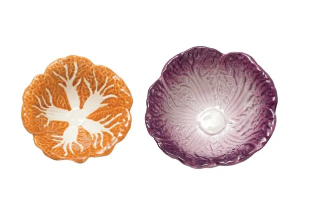 Cabbage Shaped Stoneware - Set of Two