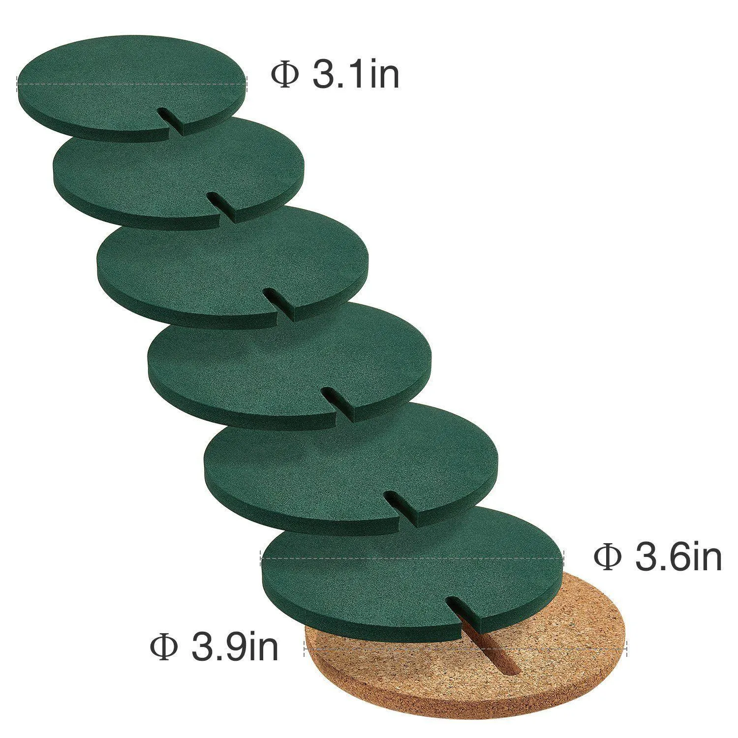 Cactus Shaped Coasters 6 Pcs Set