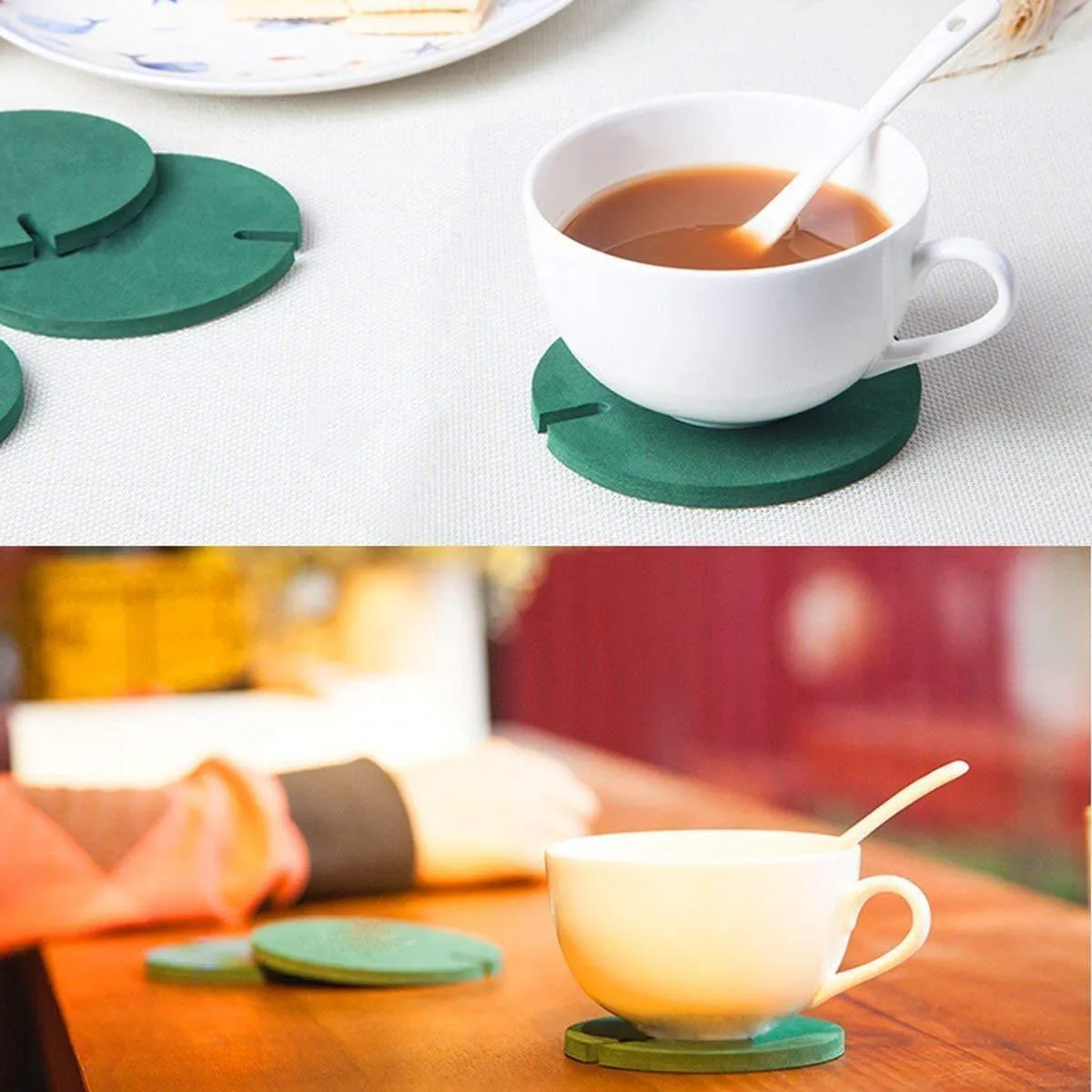 Cactus Shaped Coasters 6 Pcs Set