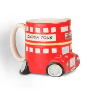 Ceramic London Bus Milk Mug <br> Red
