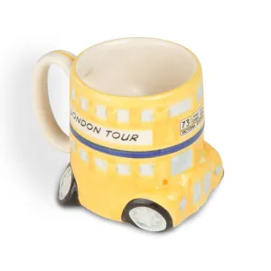 Ceramic London Bus Milk Mug <br> Yellow
