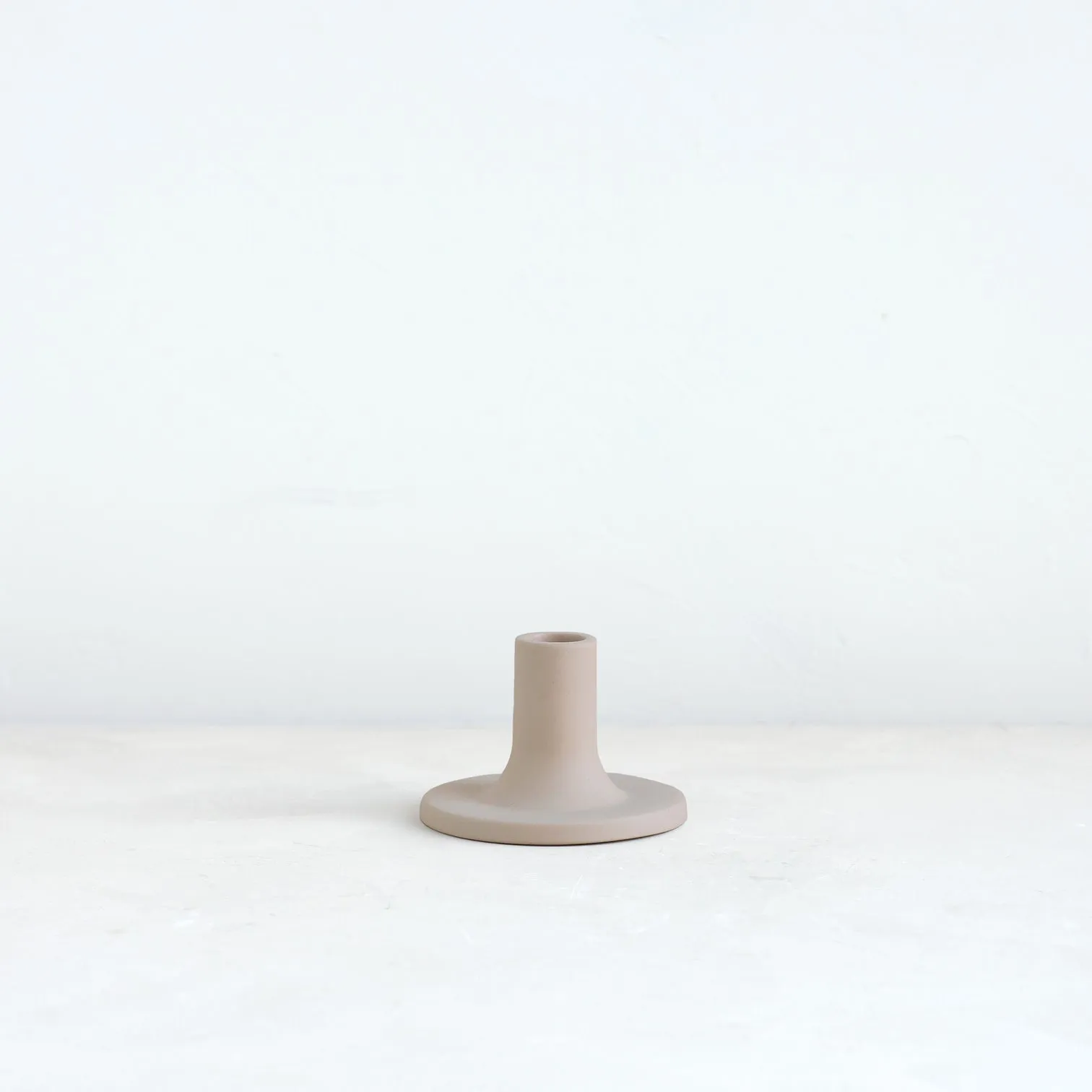 Ceramic Taper Candle Holder in Sand