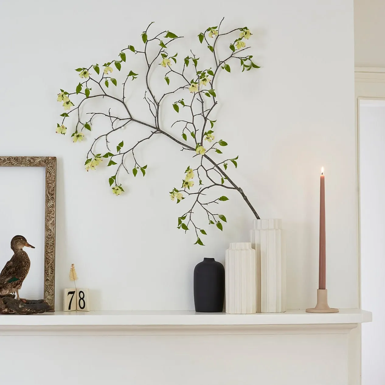 Ceramic Taper Candle Holder in Sand