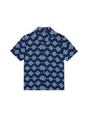 Dot Viscose Revere Short Sleeve Shirt