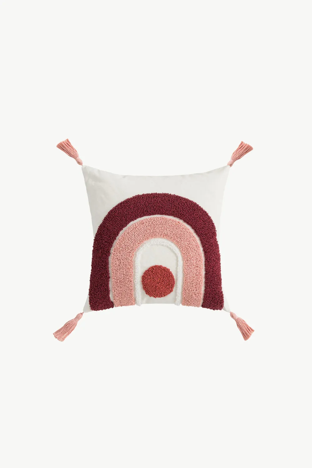 HOME—Decorative Throw Pillow Case--Geometric Graphic Tassel