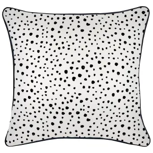 Lunar Black Spot-With Black Piping-Indoor Outdoor Cushion Cover-45cm X 45cm