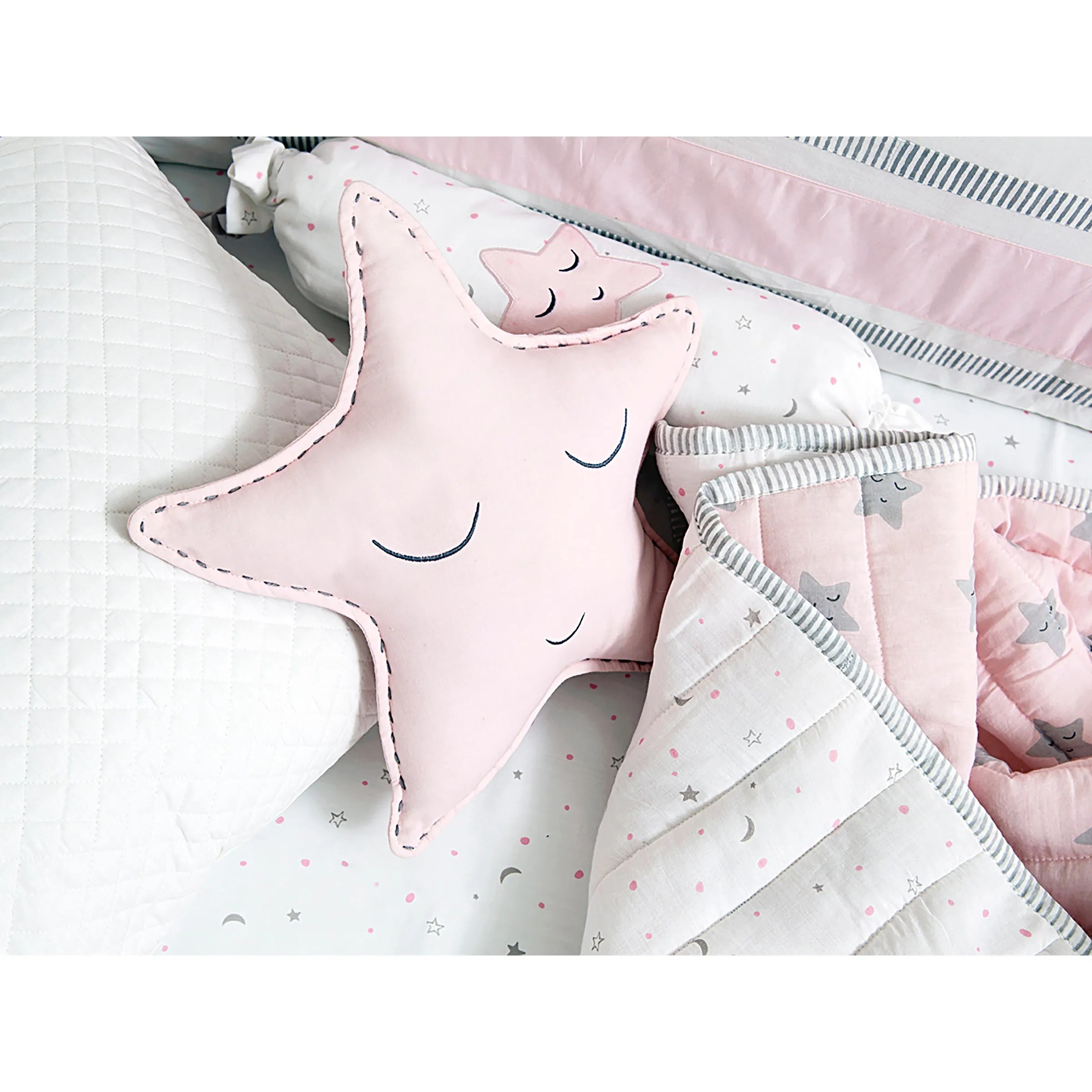 Masilo Organic Shaped Cushion - Pink Star