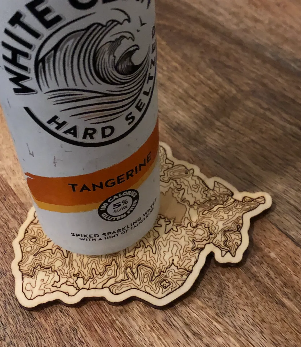 PAIR OF LAKE ARROWHEAD TOPOGRAPHY COASTERS [2]