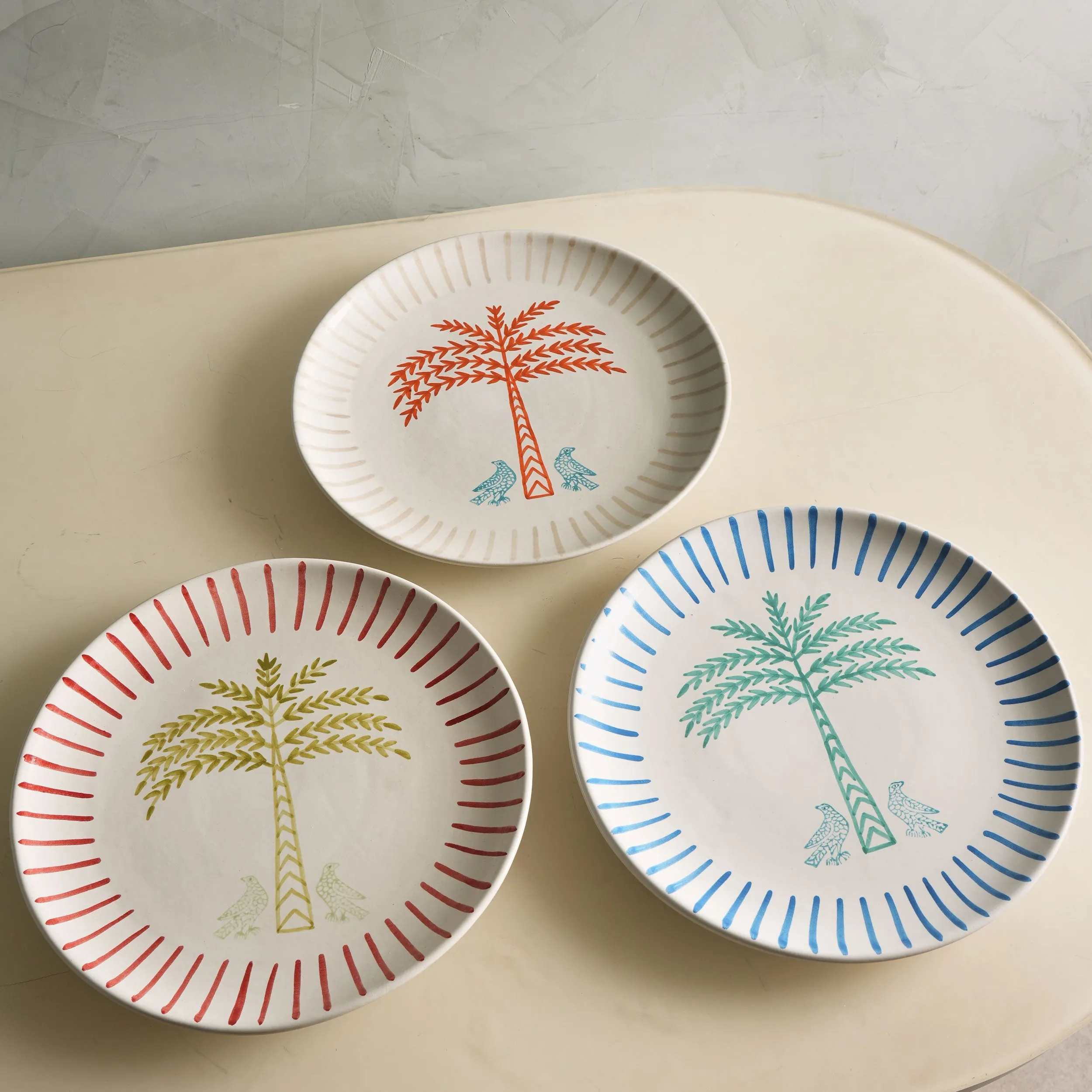 Palm & Falcons Plates Set of Three