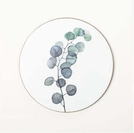 Plant Print Round Coaster