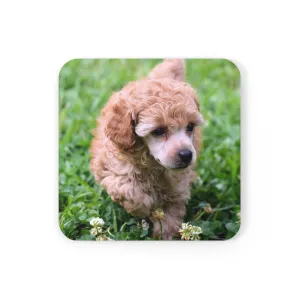 Poodle Coasters - Set of 4 Hardboard Coasters - Radiant Red Poodles - April