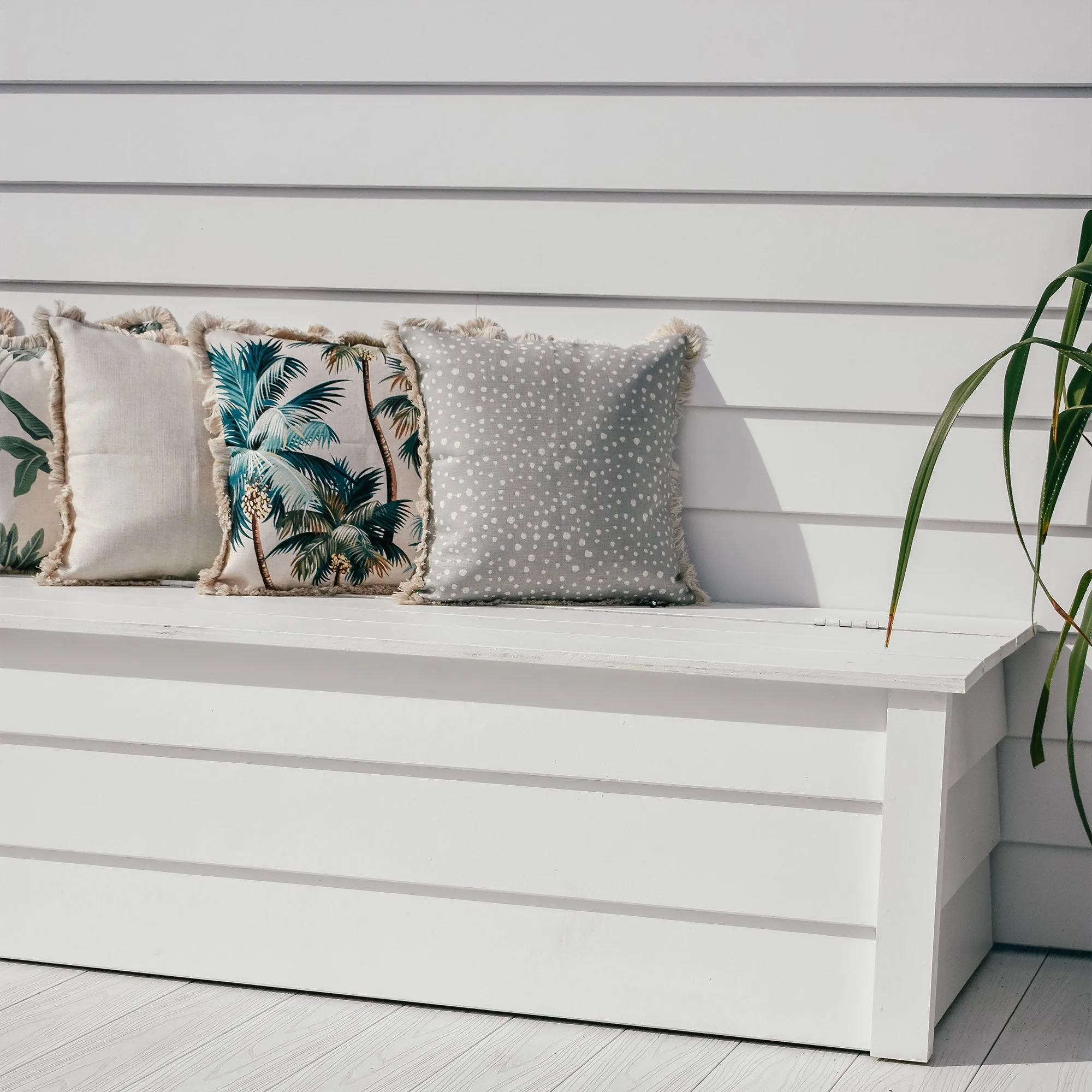 Solid Natural-Coastal Fringe-Cushion Cover-45cm X 45cm