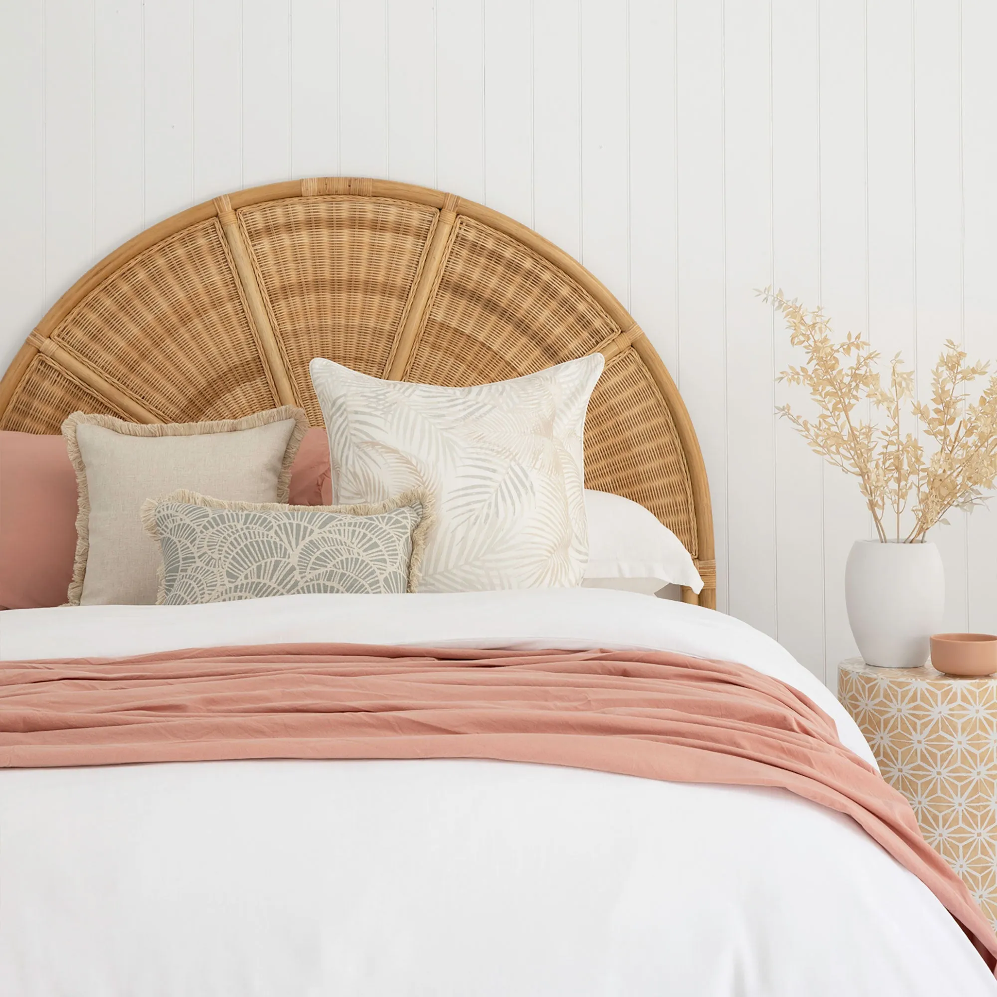 Solid Natural-Coastal Fringe-Cushion Cover-45cm X 45cm