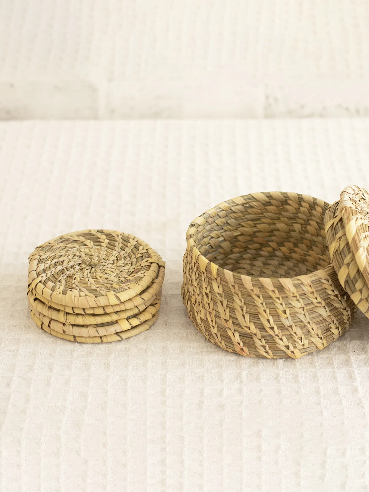 Sustainable Natural Coasters Set Of 6