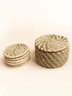 Sustainable Natural Coasters Set Of 6