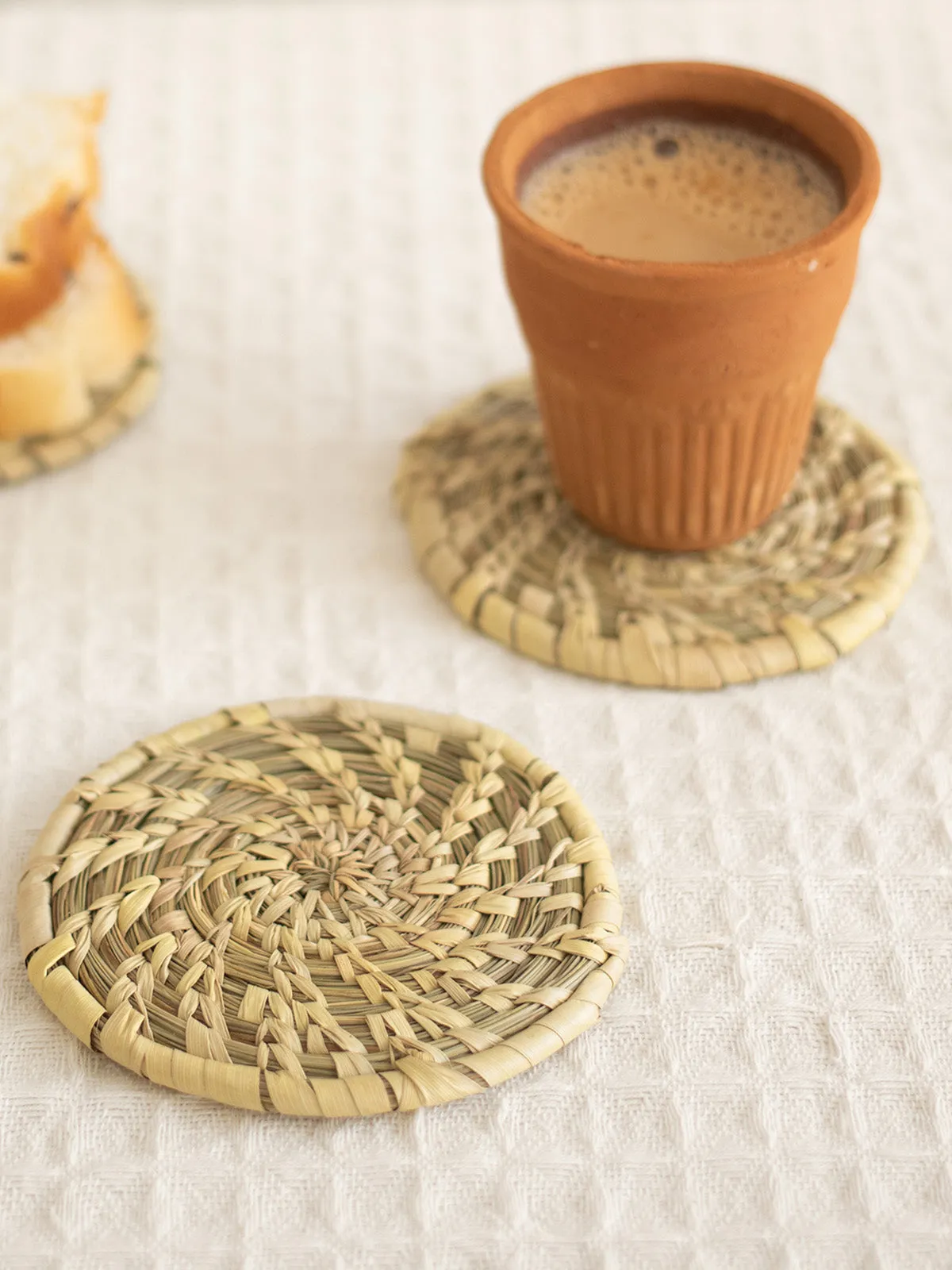 Sustainable Natural Coasters Set Of 6
