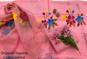 Upada Silk Hand Painted Dress Material