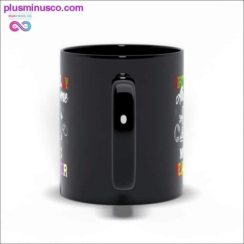 Virtually Awesome Music Teacher Black Mugs
