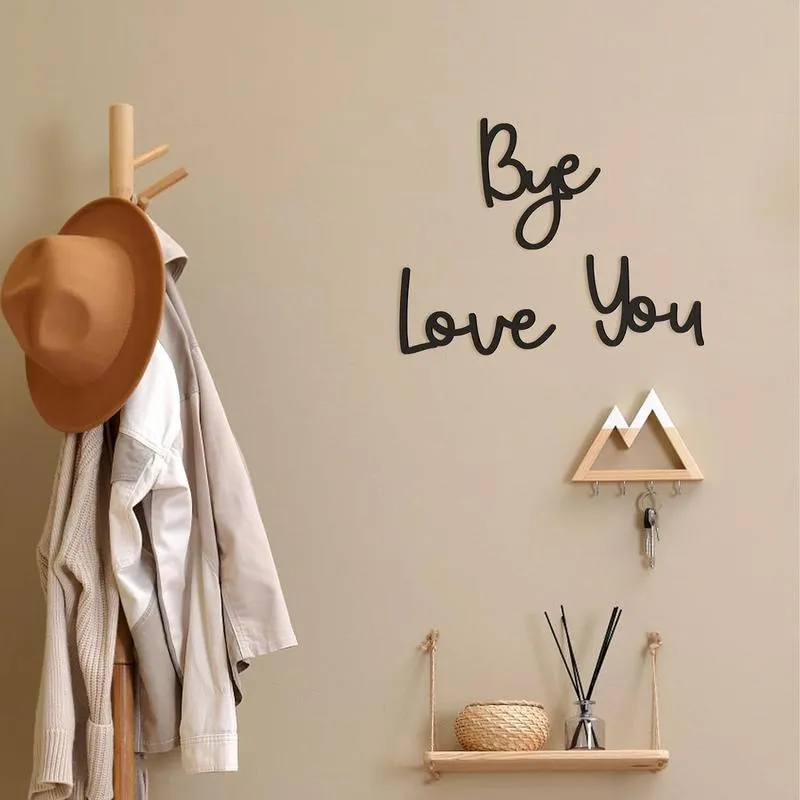 Wooden Wall Hanging Sign Decoration - No Wall Damage